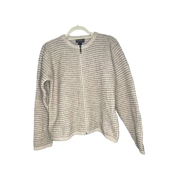Woolrich Women's Vintage Wool Sweater Zip Up Size L - Picture 1 of 6